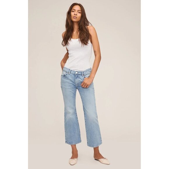 Marissa Webb Cal Low Rider Vintage Cropped Light Blue Vintage Wash Womens Size 2 - Picture 1 of 11